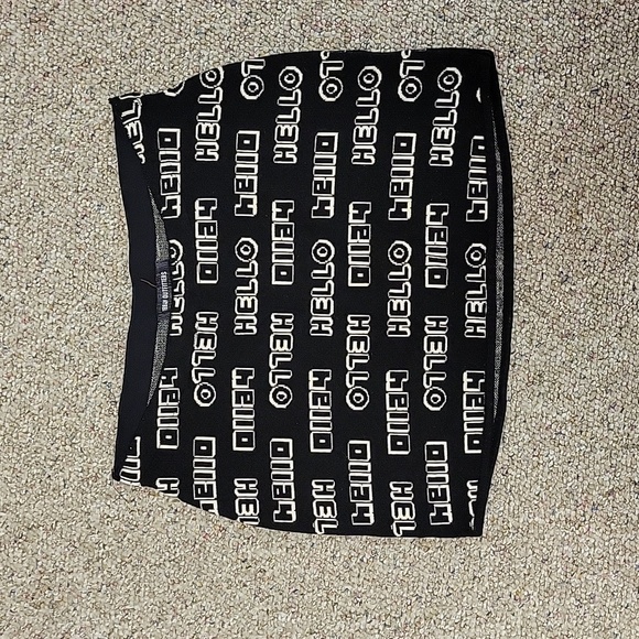 Urban Outfitters new without tags Hello skirt sz small black and white mini - Picture 1 of 7
